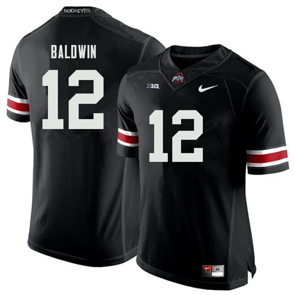 Men #12 Matthew Baldwin Ohio State Buckeyes College Football Jerseys Sale-Black